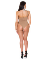 Sexy One-Shoulder Bodysuit with Rhinestones