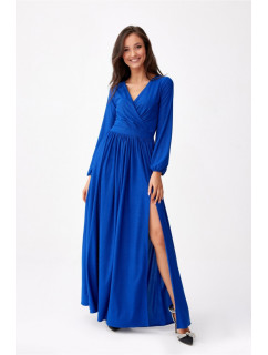 Dlhé dámske šaty SUK0420 kráľovská modrá - Roco Fashion