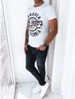 Pánské tričko s potiskem bílé model 21969377 - Dstreet