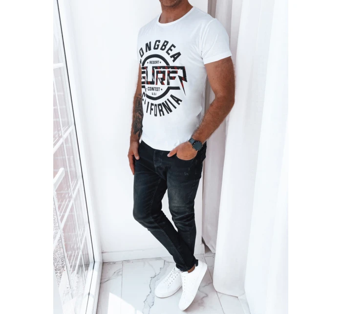 Pánské tričko s potiskem bílé Dstreet model 21969377 - FashionStreet Pánské tričko s potiskem bílé Dstreet model 21969377 - FashionStreet