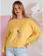 Dámska oversize maslová mikina s NUBISS žltá FashionStreet RY2798