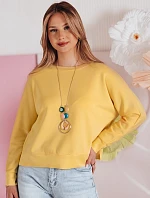 Dámska oversize maslová mikina s NUBISS žltá FashionStreet RY2798