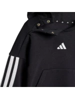 Adidas Essentials Joggers 3 Stripes Fleece Hoodie Black JD6484