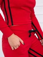 Súprava s dvojitým lemovaním červená