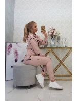 Sada s potlačou pištole tmavo púdrovo ružová