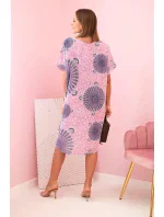 Dámské bavlněné šaty s model 21142758 vzorem světle růžová - K-Fashion