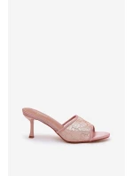 Zdobione Klapki Na Szpilce Szampańskie Ennoriel