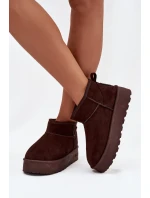 Nízké sněhule na platformě Big Star model 21708613 čokoládové - Big Star Shoes Nízké sněhule na platformě Big Star model 21708613 čokoládové - Big Star Shoes