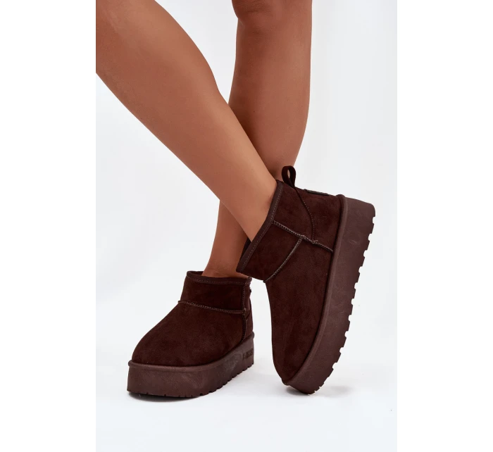 Nízké sněhule na platformě Big Star model 21708613 čokoládové - Big Star Shoes Nízké sněhule na platformě Big Star model 21708613 čokoládové - Big Star Shoes