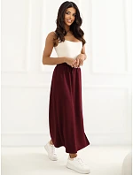 Spódnica LK SD model 22267698 bordowy - FPrice Spódnica LK SD model 22267698 bordowy - FPrice