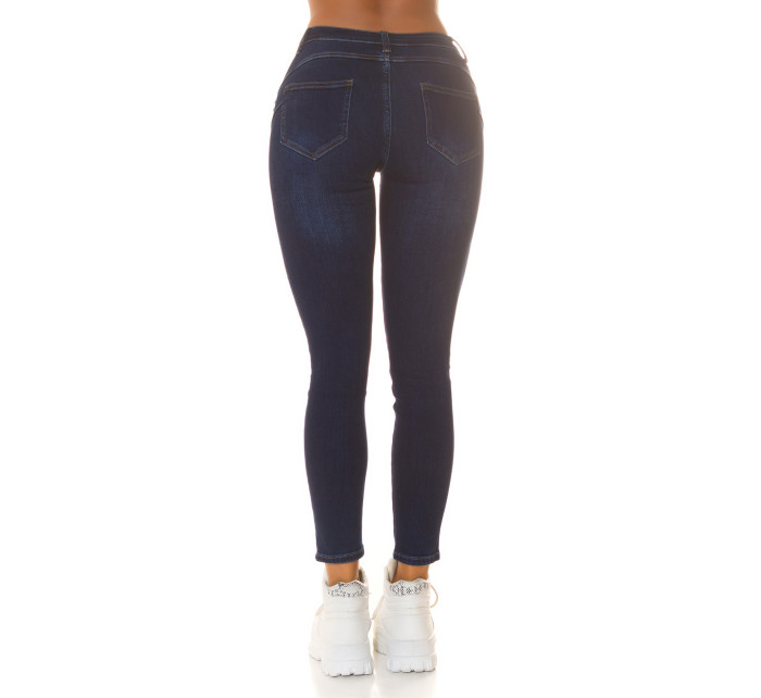Sexy Highwaist Push-Up Jeans with glitter stones