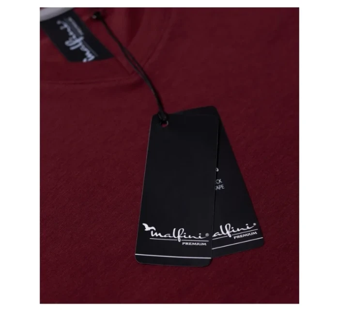 Akčné tričko s výstrihom do V granátovej farby