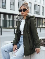 Dámska bunda parka s odnímateľnou kapucňou FashionStreet zelená TY5395