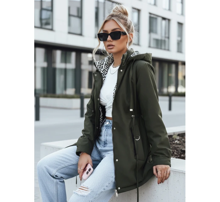 Dámska bunda parka s odnímateľnou kapucňou FashionStreet zelená TY5395