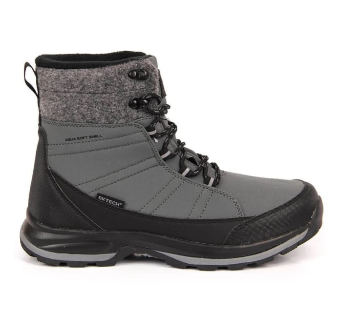 Zimné snehové topánky nepremokavé šedé DK