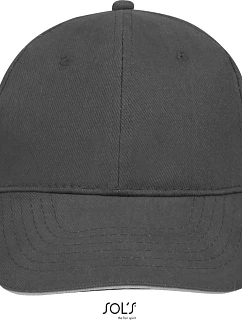 SOL'S 6 panelová baseballová kšiltovka dark grey model 22460849