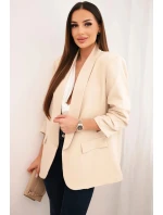 Bunda s klopami elegantná béžová