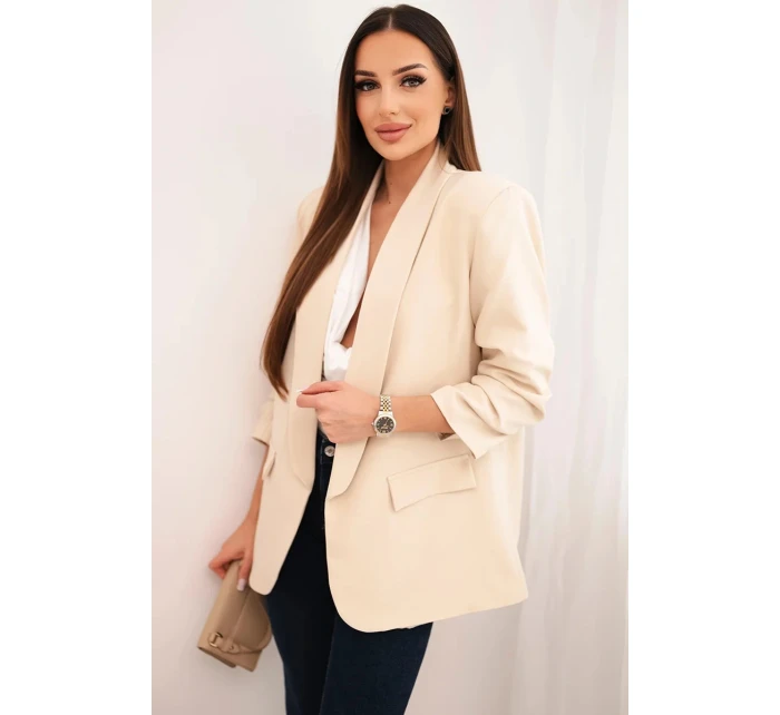 Bunda s klopami elegantná béžová