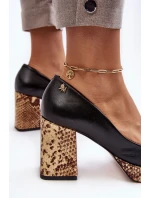 Kožené Lodičky  Černé model 21636004 - Laura Messi