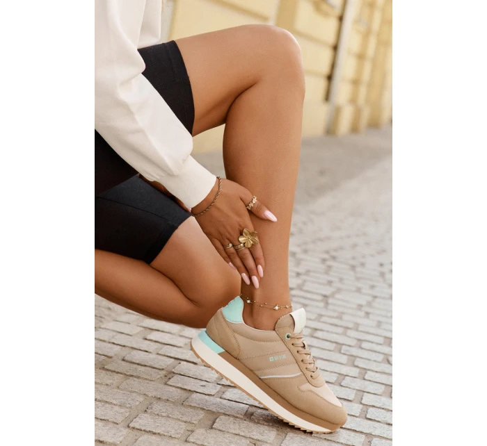 Dámské Semišové Tenisky Big Star model 21693008 HIPOLY SYSTEM Tmavě béžové - Big Star Shoes Dámské Semišové Tenisky Big Star model 21693008 HIPOLY SYSTEM Tmavě béžové - Big Star Shoes