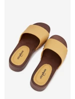 Dámské pantofle s cvoky žluté Terissa