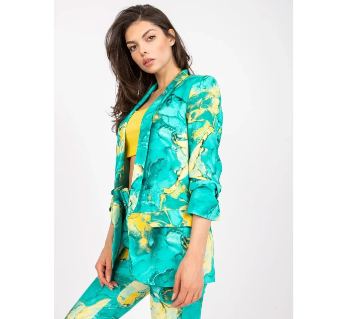 Dámské sako DHJ MA tyrkysové model 17445444 - FPrice Dámské sako DHJ MA tyrkysové model 17445444 - FPrice