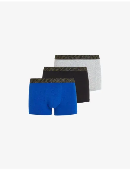 Pánske boxerky 3PACK UM0UM03039 0SH čierne-modré-sivé - Tommy Hilfiger Pánske boxerky 3PACK UM0UM03039 0SH čierne-modré-sivé - Tommy Hilfiger