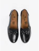 Jedinečné dámske čierne topánky na klinoch Jedinečné dámske čierne topánky na klinoch