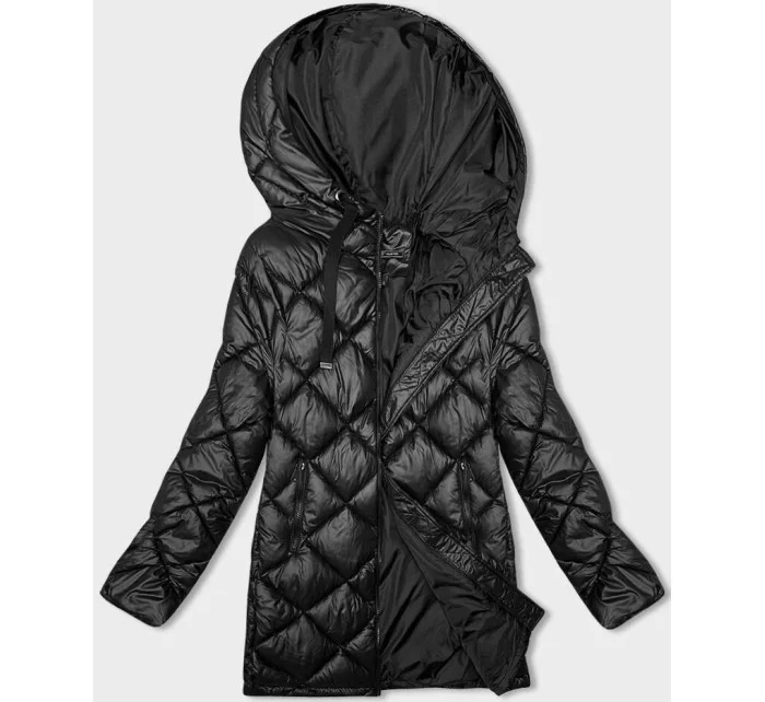 Černá prošívaná bunda pro přechodné období model 21245941 - W COLLECTION