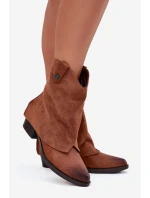 Zateplené Boty Na Podpatku Camel model 21708405 - Boto Zateplené Boty Na Podpatku Camel model 21708405 - Boto