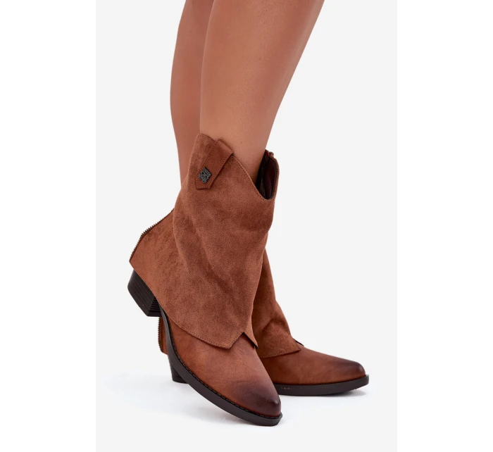 Zateplené Boty Na Podpatku Camel model 21708405 - Boto Zateplené Boty Na Podpatku Camel model 21708405 - Boto