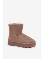 Dámské sněhule z přírodního semiše na platformě béžové model 21709747 - Boto Dámské sněhule z přírodního semiše na platformě béžové model 21709747 - Boto