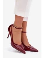 Lakované lodičky z eko kůže bordové model 21788361 - Boto Lakované lodičky z eko kůže bordové model 21788361 - Boto