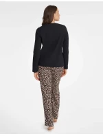 Dámské pyžamo Gino model 21899844 Černá - HENDERSON LADIES
