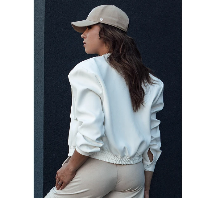 Dámska bunda bomber TY4305 off-white - FashionStreet