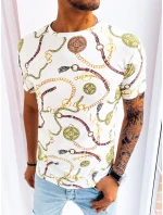 Pánské bílé tričko s potiskem Dstreet model 21968789 - FashionStreet