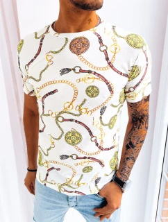 Pánské bílé tričko s potiskem Dstreet model 21968789 - FashionStreet