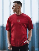 Pánske tričko s potlačou bordová FashionStreet RX5522 Pánske tričko s potlačou bordová FashionStreet RX5522