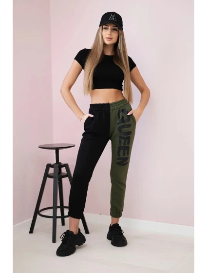 Dámske tepláky QUEEN khaki