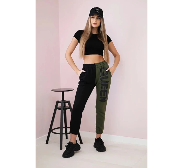 Dámske tepláky QUEEN khaki