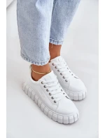 Ocieplane Sneakersy Damskie Big Star MM274616 Białe Ocieplane Sneakersy Damskie Big Star MM274616 Białe