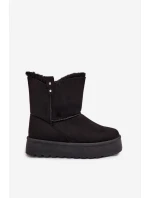 Dámské Sněhule Na Platformě S Kožíškem Černé model 21706845 - Boto Dámské Sněhule Na Platformě S Kožíškem Černé model 21706845 - Boto