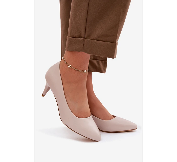 Lodičky z eko kůže Sergio Leone světle šedé