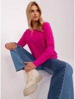 Sweter AT SW model 18900755 fuksjowy - FPrice Sweter AT SW model 18900755 fuksjowy - FPrice