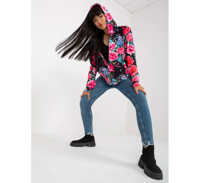 Mikina RV BL 8118.89 čierna a ružová