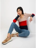 Halenka RV BZ model 17987244 tmavě modrá červená - FPrice Halenka RV BZ model 17987244 tmavě modrá červená - FPrice