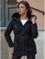 Dámska zimná bunda s kožušinou ERISS black FashionStreet TY4551