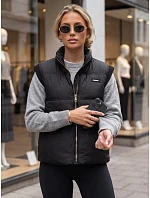 Dámska prešívaná vesta so stojáčikom, čierna, FashionStreet TY5967 Dámska prešívaná vesta so stojáčikom, čierna, FashionStreet TY5967
