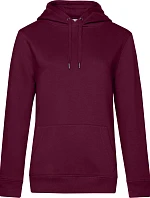B&C QUEEN Hooded_° Dámska mikina s kapucňou 01.W02Q tmavočerešňová