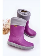 Dziecięce Kalosze Z Ocieplaczem Snow Wave Gokids 981 Fioletowe Dziecięce Kalosze Z Ocieplaczem Snow Wave Gokids 981 Fioletowe